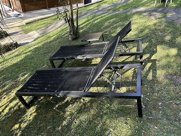 Espreguiçadeira de piscina em corda náutica 1/uni. + Mesa lateral - Imagem 5