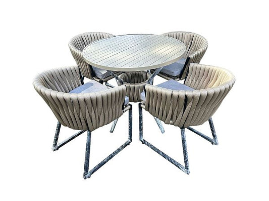 Conjunto de Mesa Itapema Tricô 4 Lugares - 100"
