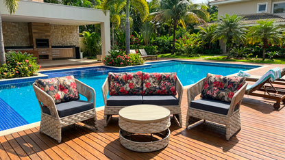 Conjunto Vazado tricô náutico - Alumínio - Jardim e Varanda