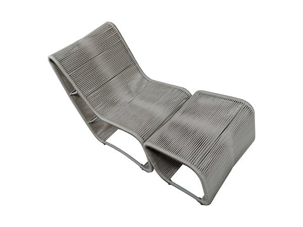 Poltrona com puff extensível - Rennes