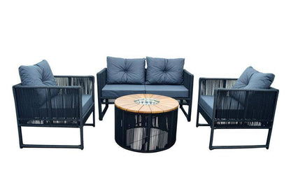 Conjunto de Sofá Bahia com Champanheira em Madeira Cumaru - Imagem 2