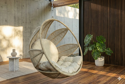 Balanço suspenso Girassol em corda náutica - Imagem 8