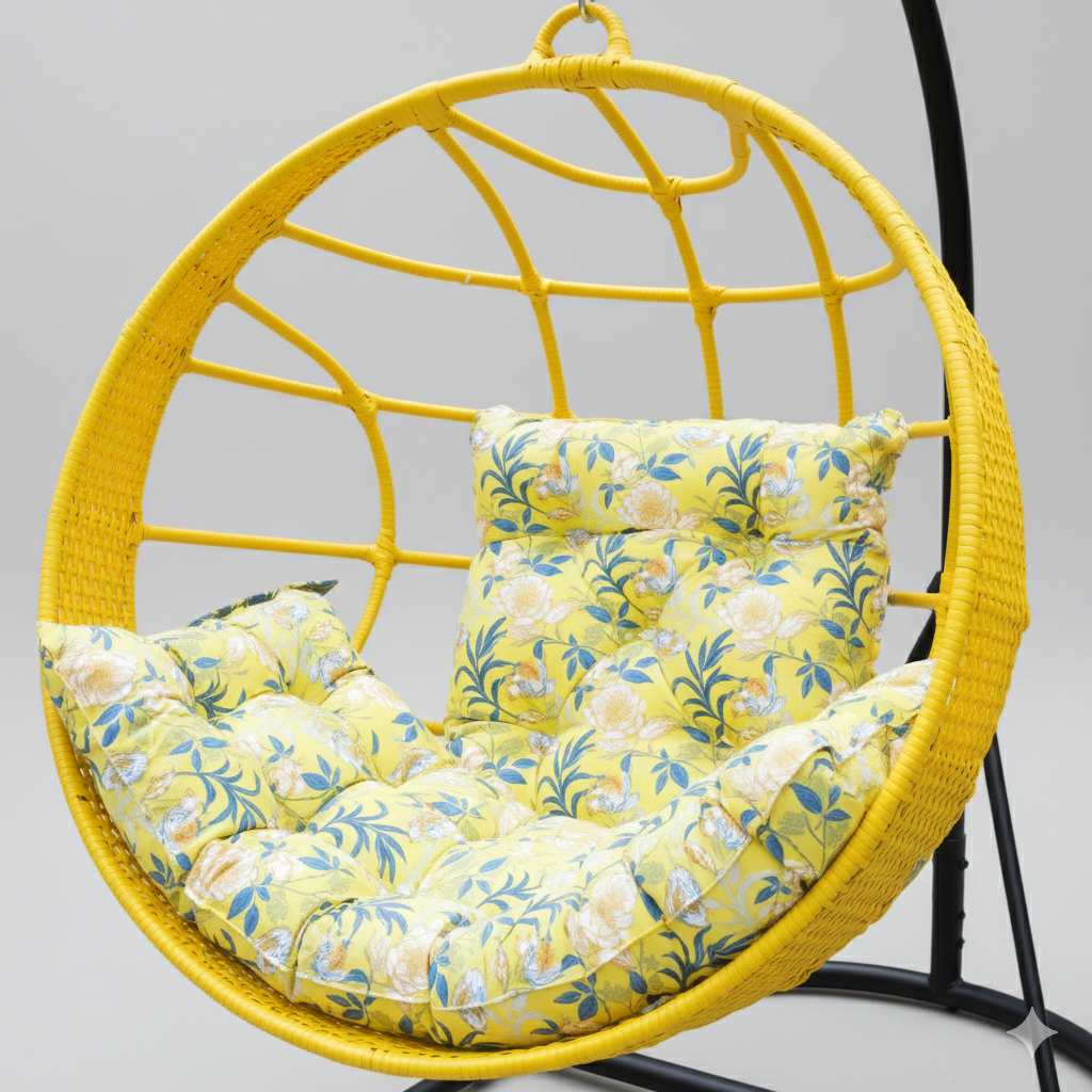 Balanço redondo em fibra com suporte desmontável - Imagem 2