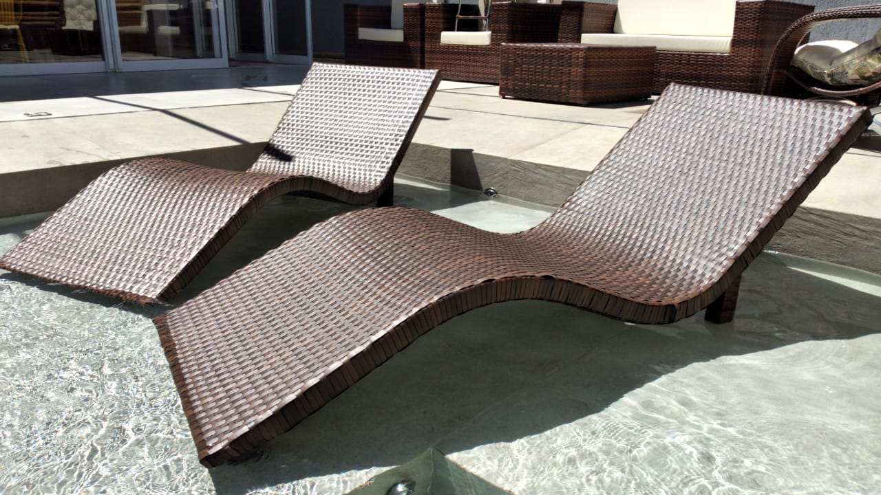 Espreguiçadeira de piscina em fibra sintética - Imagem 6
