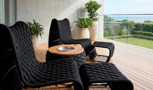 Kit de poltronas Rennes em tricô náutico - Imagem 1