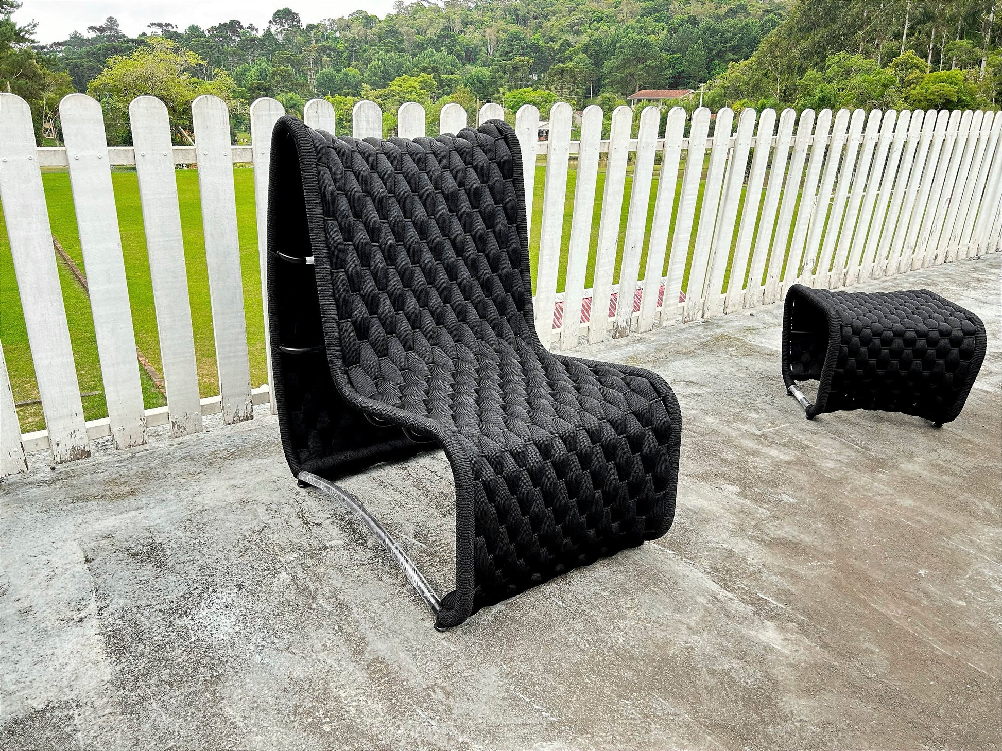 Poltrona Rennes em tricô náutico - Imagem 2