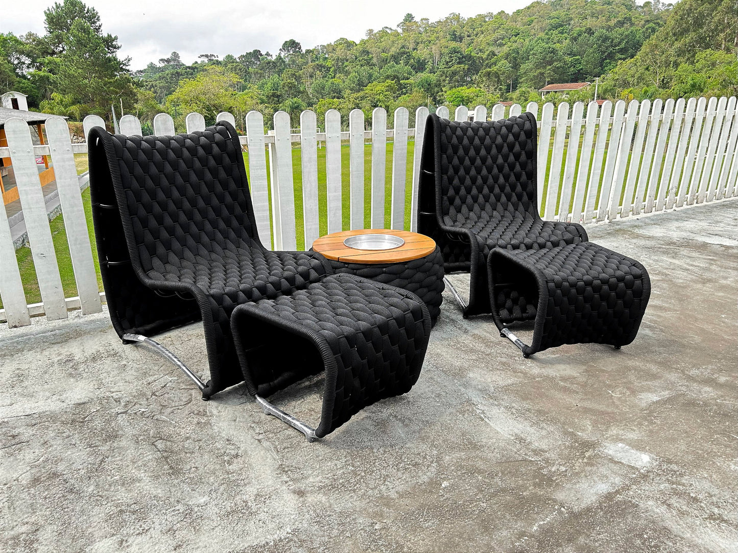 Kit de poltronas Rennes em tricô náutico - Imagem 5