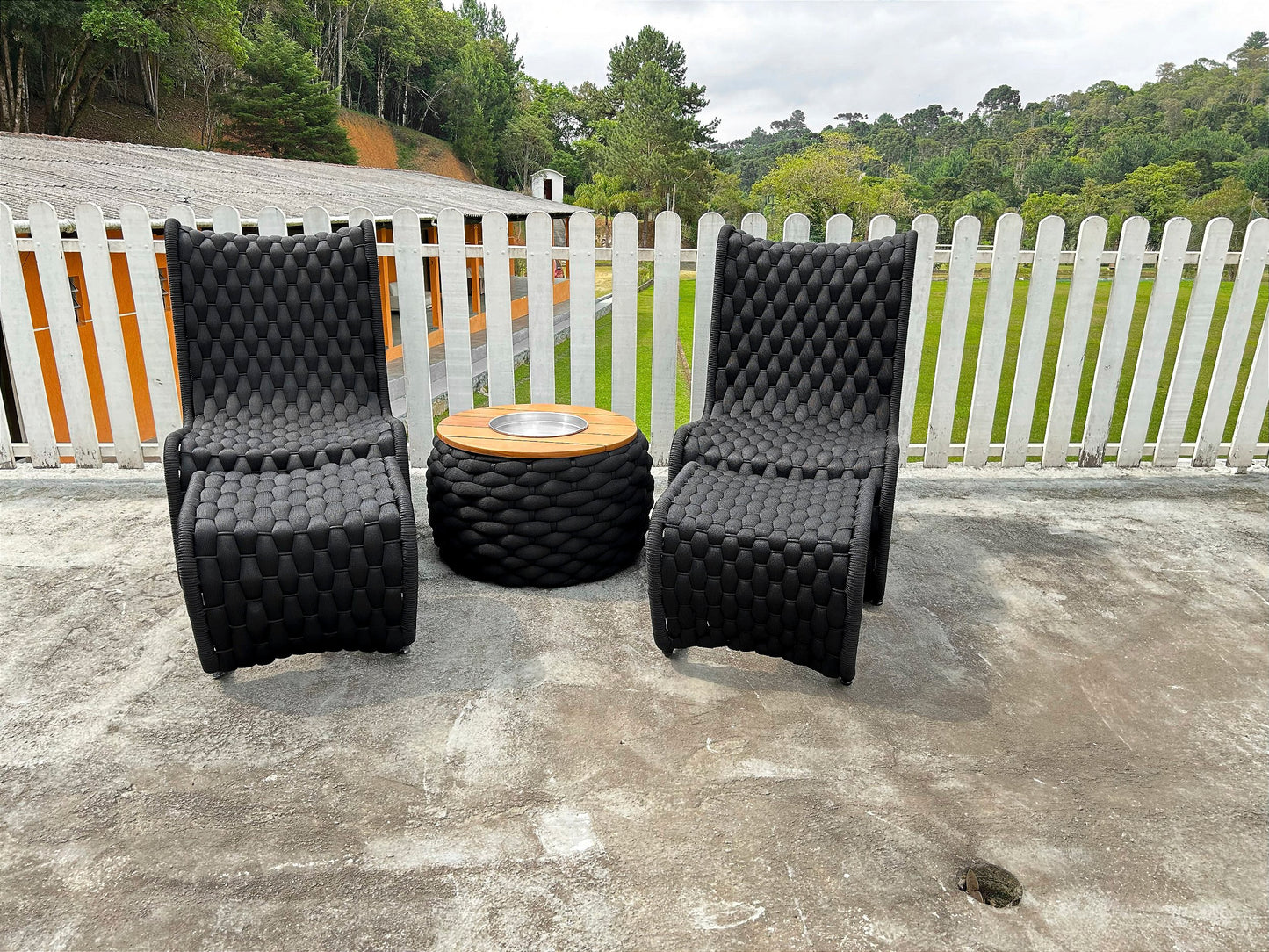 Kit de poltronas Rennes em tricô náutico - Imagem 7