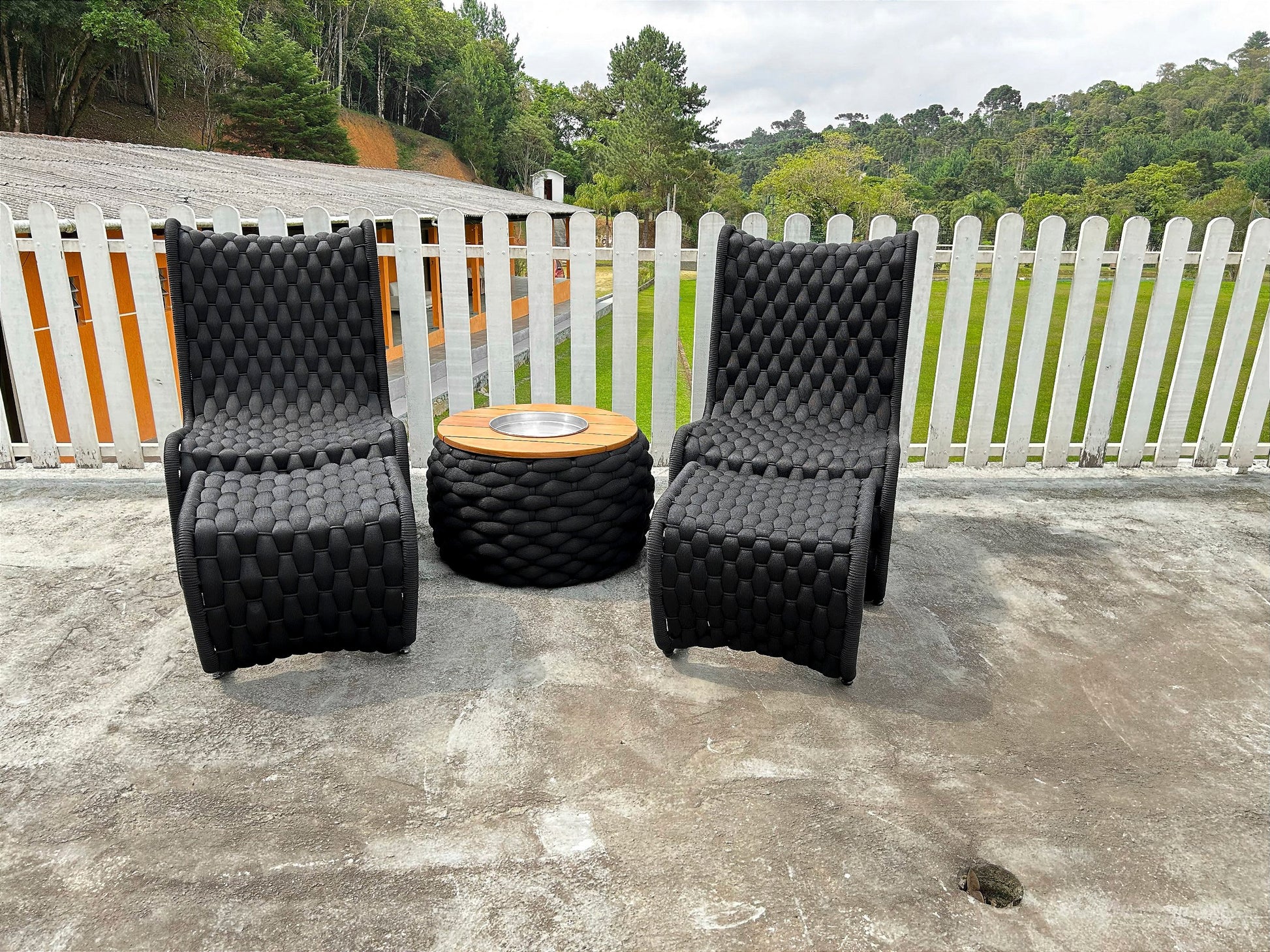 Kit de poltronas Rennes em tricô náutico - Imagem 7