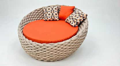 Chaise Minas em tricô náutico