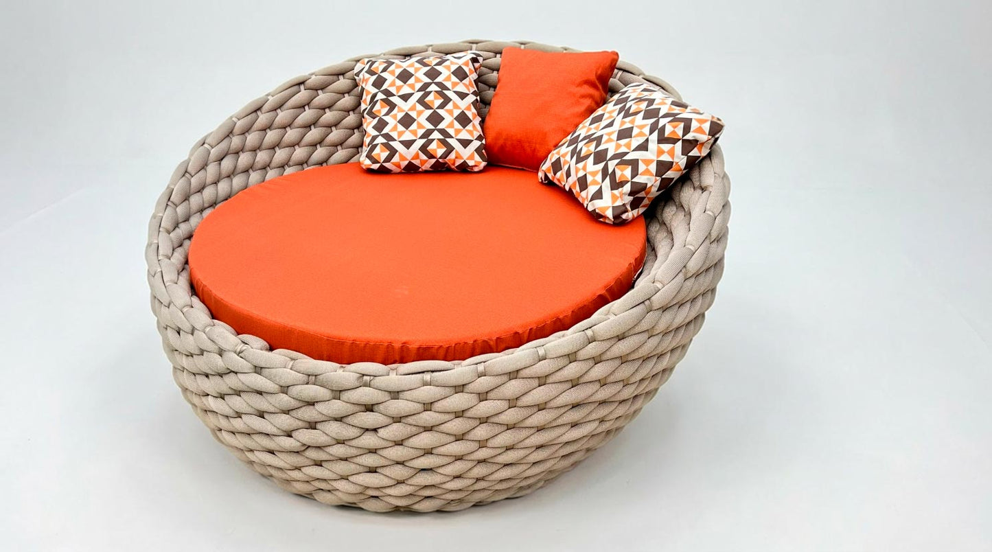 Chaise Minas em tricô náutico - Imagem 1